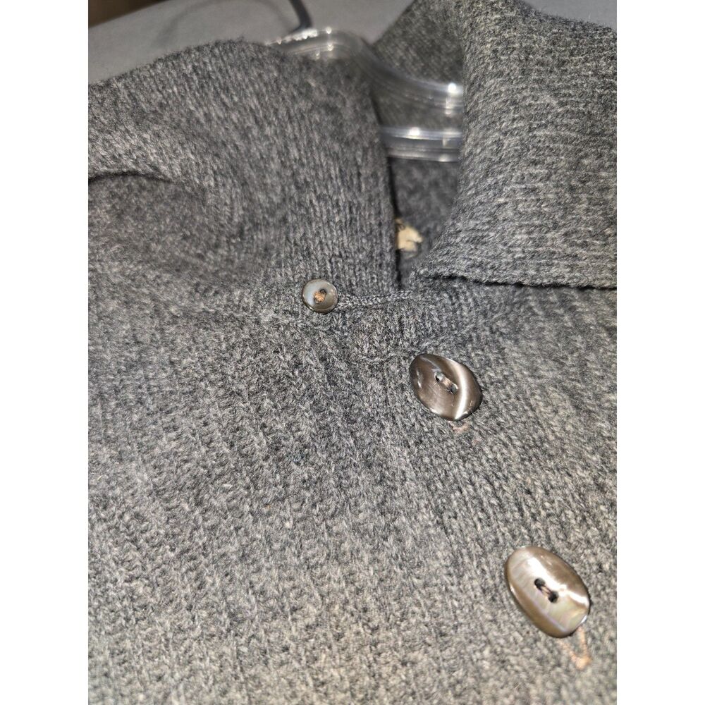Men's Merino Wool Sweater - Vintage - Gray - Picture 4 of 8